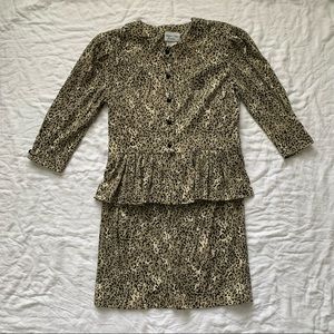STUART ALAN Animal Print Skirt Dress Set